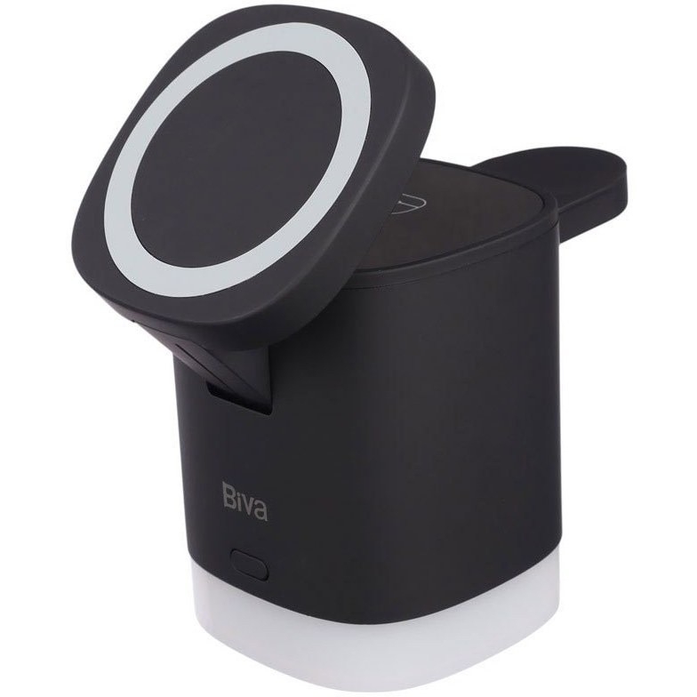  استند و شارژر وایرلس چندکاره مگنتی بیوا Biva WLC-12 3in1 Fast wireless Charger با امکان شارژ اپل واچ 