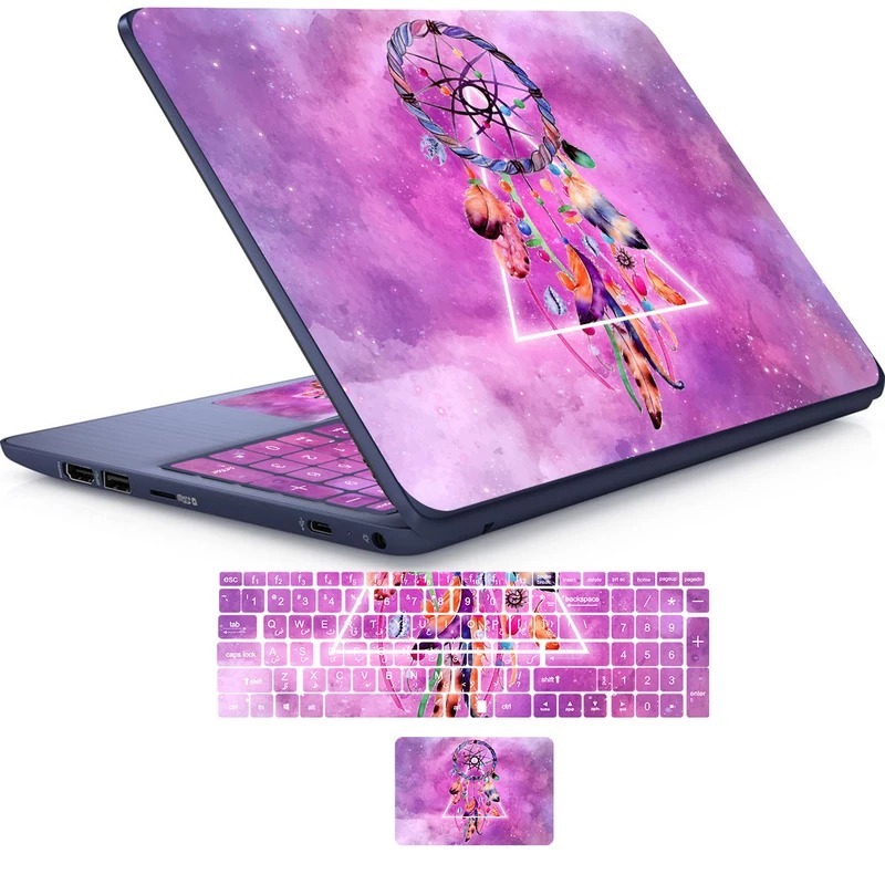  استیکر لپ تاپ راتیانا مدل dream-ca 05 مناسب برای لپ تاپ 15 تا 17 اینچ به همراه برچسب حروف فارسی کیبورد 