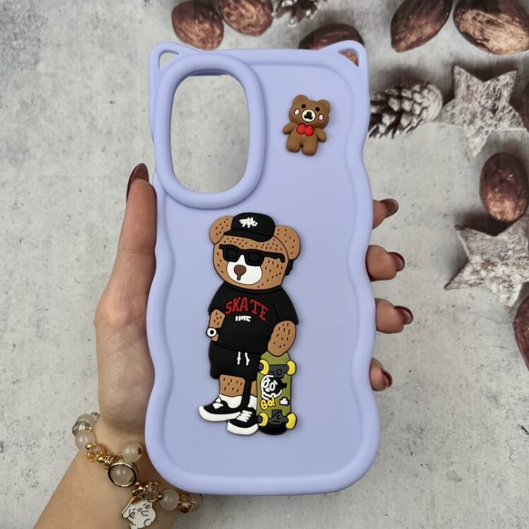 قاب گوشی Galaxy A26 سامسونگ Teddy Case سیلیکونی گوشدار عروسکی برجسته