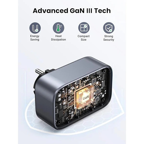  چندراهی برق و شارژر دیواری یک سوکت، یک تایپ‌سی و دو یو‌اس‌بی 30 وات یوگرین CD314 15290 