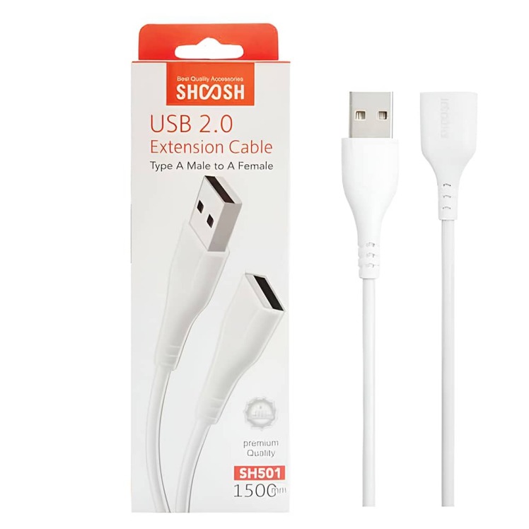 کابل افزایش طول USB طول 1.5 متر SHOOSH SH501