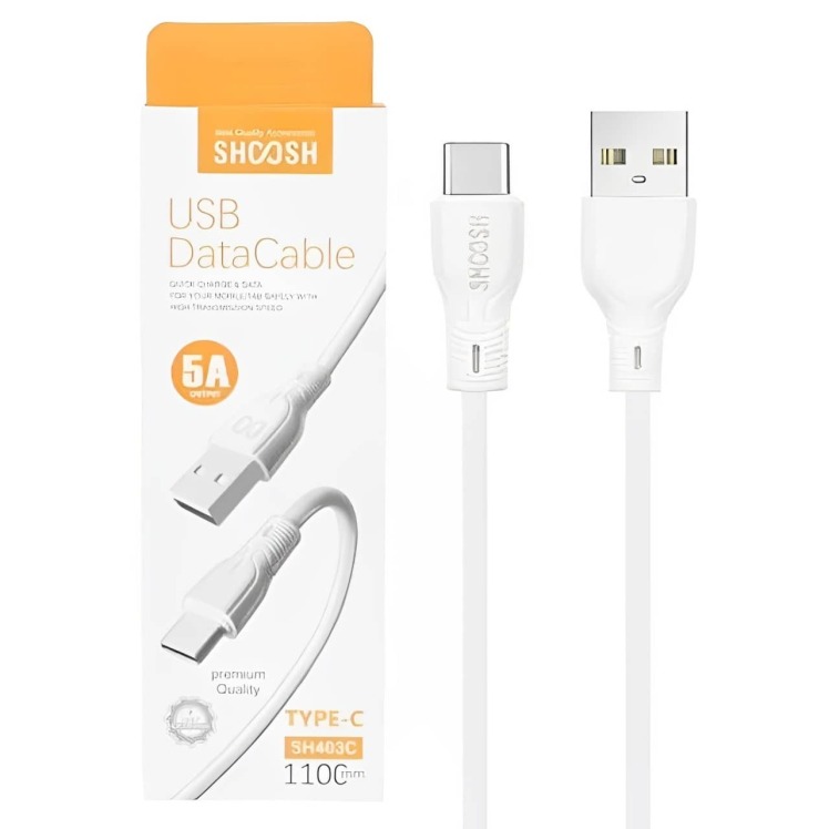 کابل فست شارژ تایپ سی شوش SHOOSH SH-403C 5A 110CM