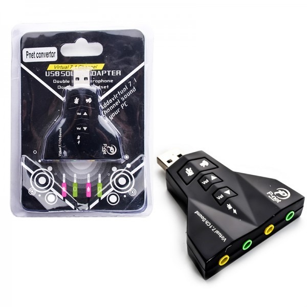 کارت صدا اکسترنال 7.1 کاناله USB پی نت (P-net) 