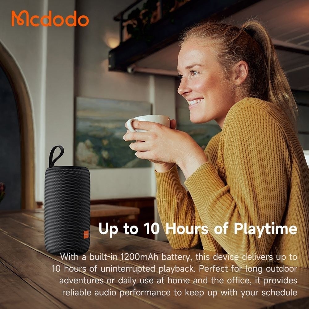  اسپیکر بلوتوث مک دودو Mcdodo BS-1410 Portable Wireless Speaker توان 10 وات رم و فلش خور 