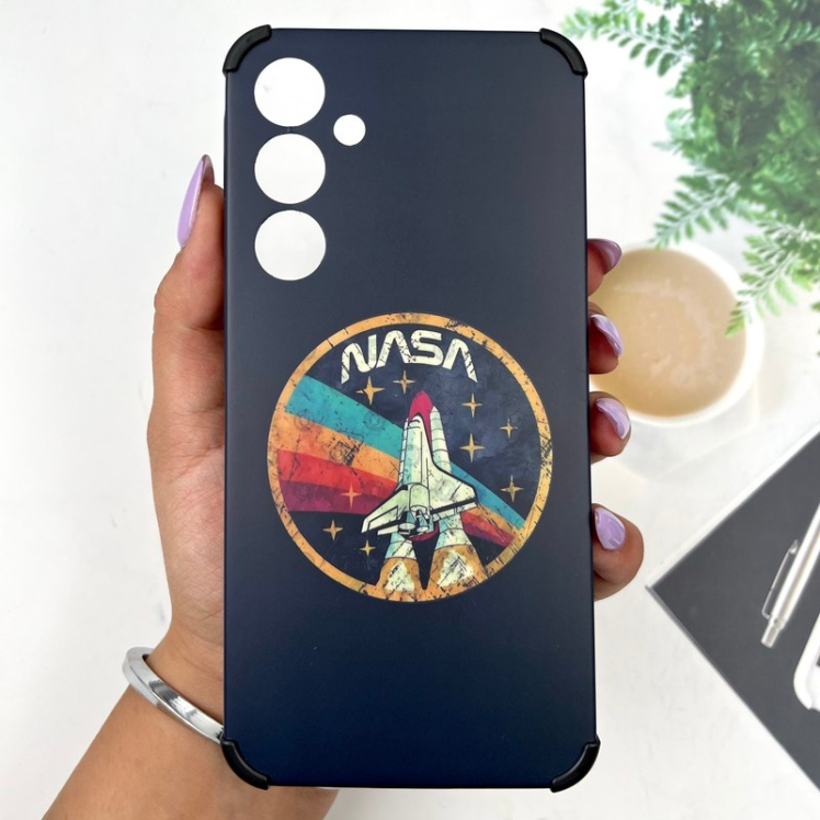 قاب گوشی Galaxy A55 سامسونگ Bumper Case ضد ضربه طرح Nasa Design محافظ لنز دار