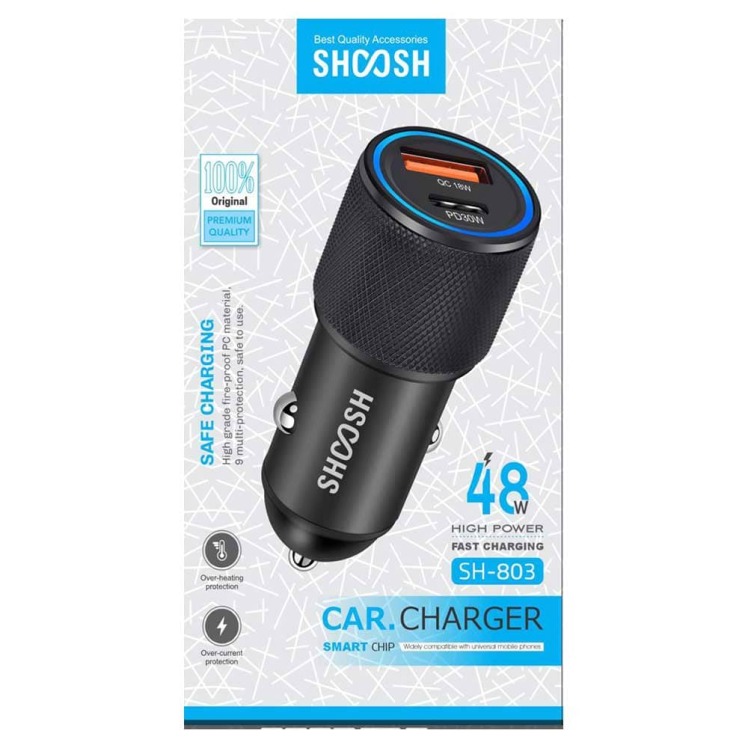 شارژر فندکی شوش 48 وات SHOOSH SH-803