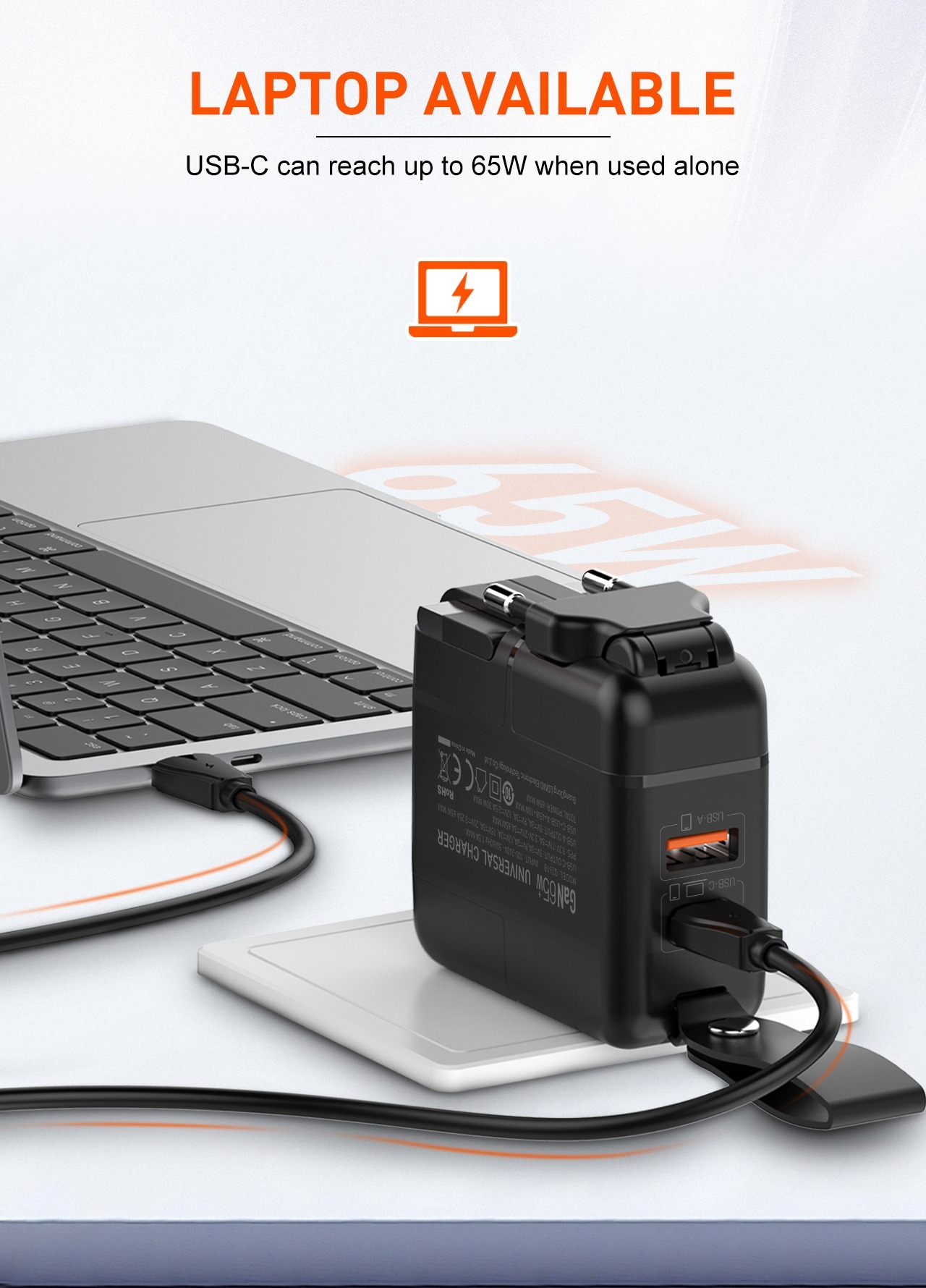  شارژر دیواری الدینیو Ldnio GaN Super Fast Charger Q2618 توان 65 وات 