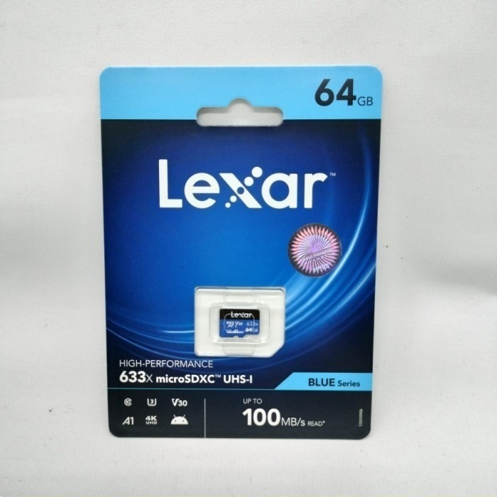  کارت حافظه 64 گیگ میکرو اس دی UHS-1 لکسار A1 مدل Lexar 633X 