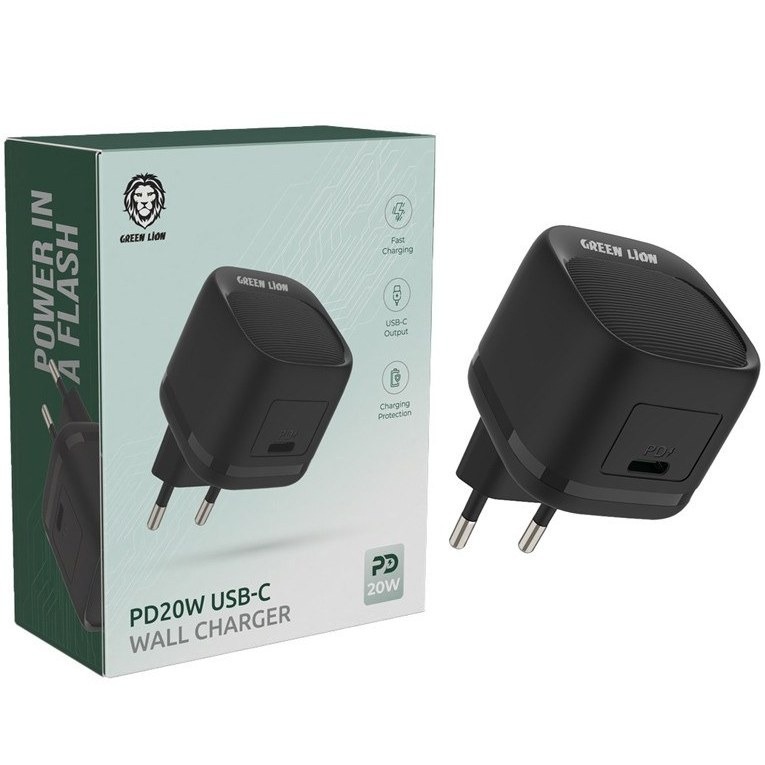  کلگی فست شارژ Green Lion GNPD20EUWCBK 3A PD 20W 