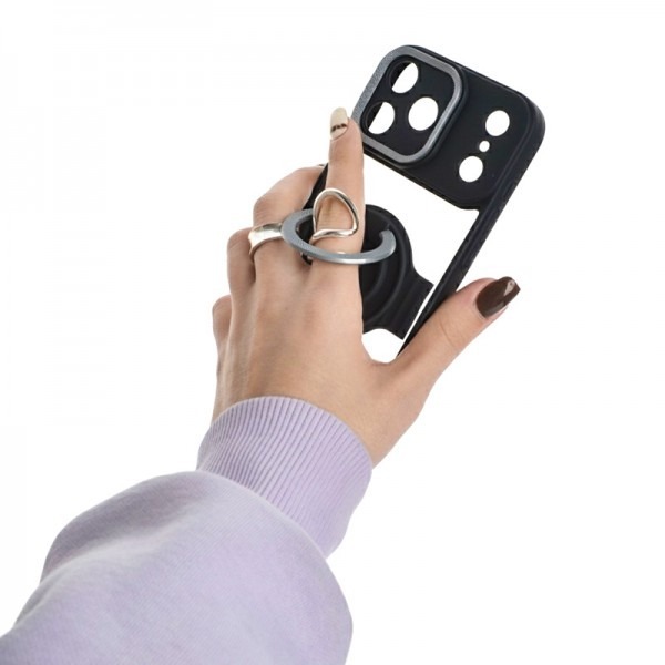  قاب آیفون استندشو محافظ لنزدار Metal Stand 