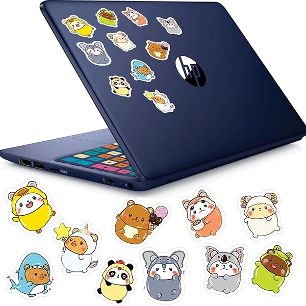  برچسب حروف فارسی کیبورد مدل animals-pack-01 به همراه استیکرهای تزئینی 11 عددی 