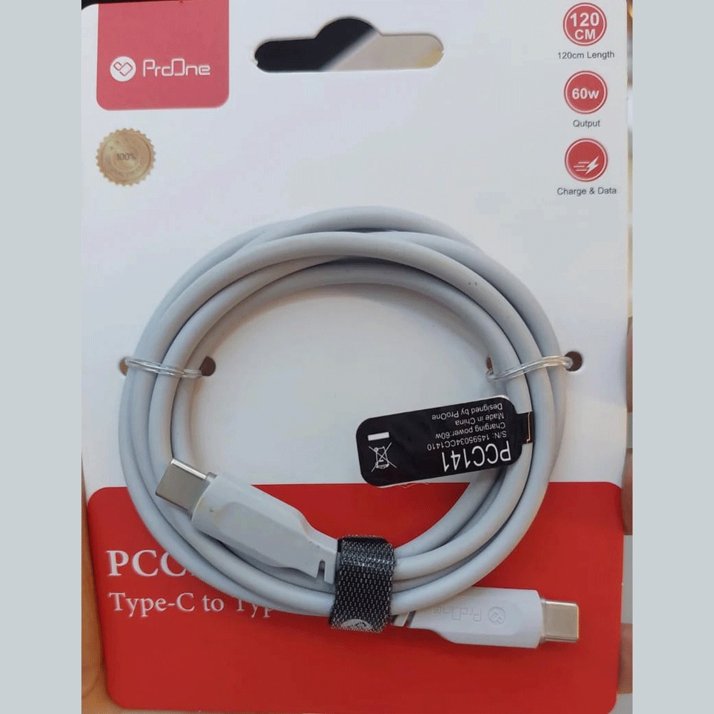  کابل شارژ سریع دو سر Type-C با طول 1.2 متری 60 وات PCC141 
