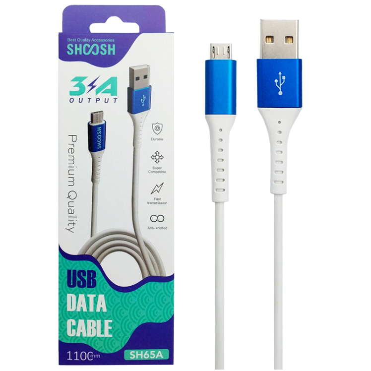 کابل فست شارژ میکرو USB شوش SHOOSH SH65A 3A 110CM