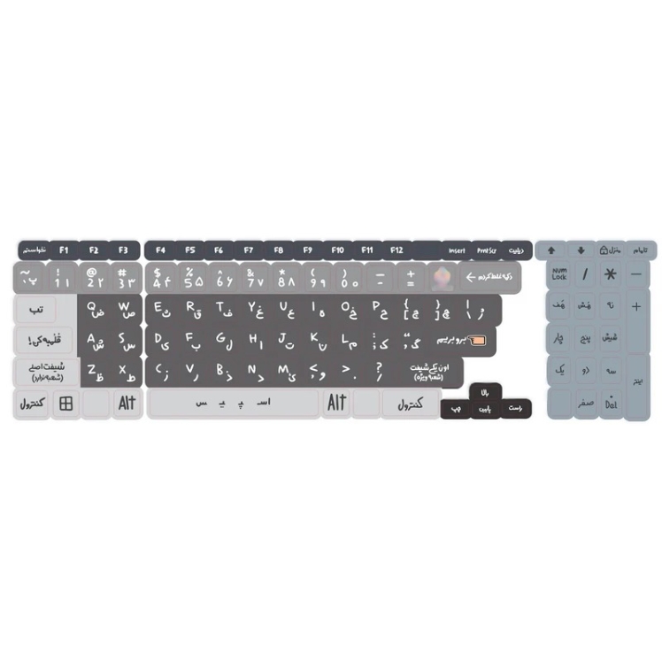 برچسب حروف فارسی کیبورد طرح دکمه غلط کردم مدل مشکی