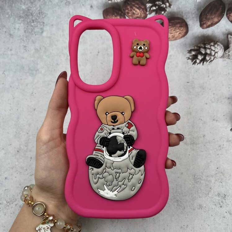 قاب گوشی Galaxy A36 / A56 سامسونگ Teddy Case سیلیکونی گوشدار عروسکی برجسته