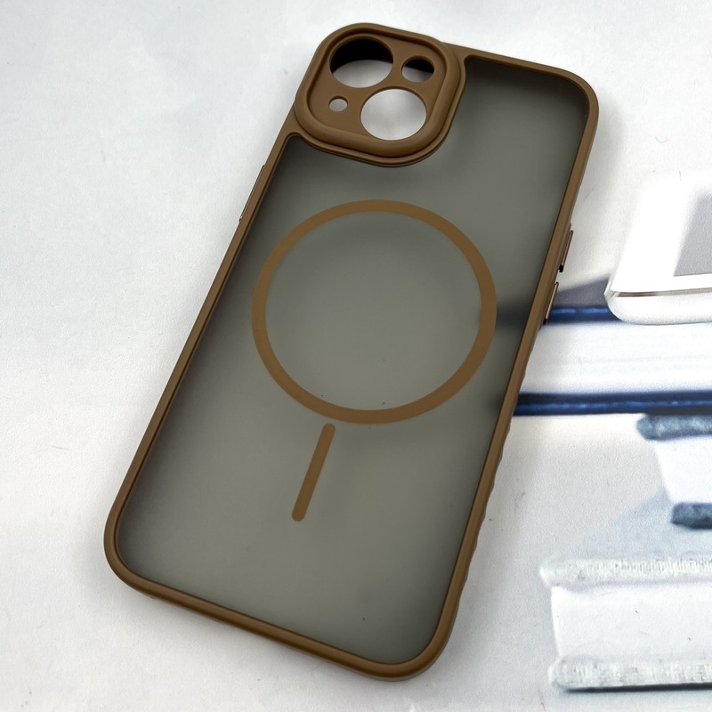  قاب گوشی iPhone 13 آیفون Frosted Case طرح مگ سیف Magsafe محافظ لنز دار برجسته 