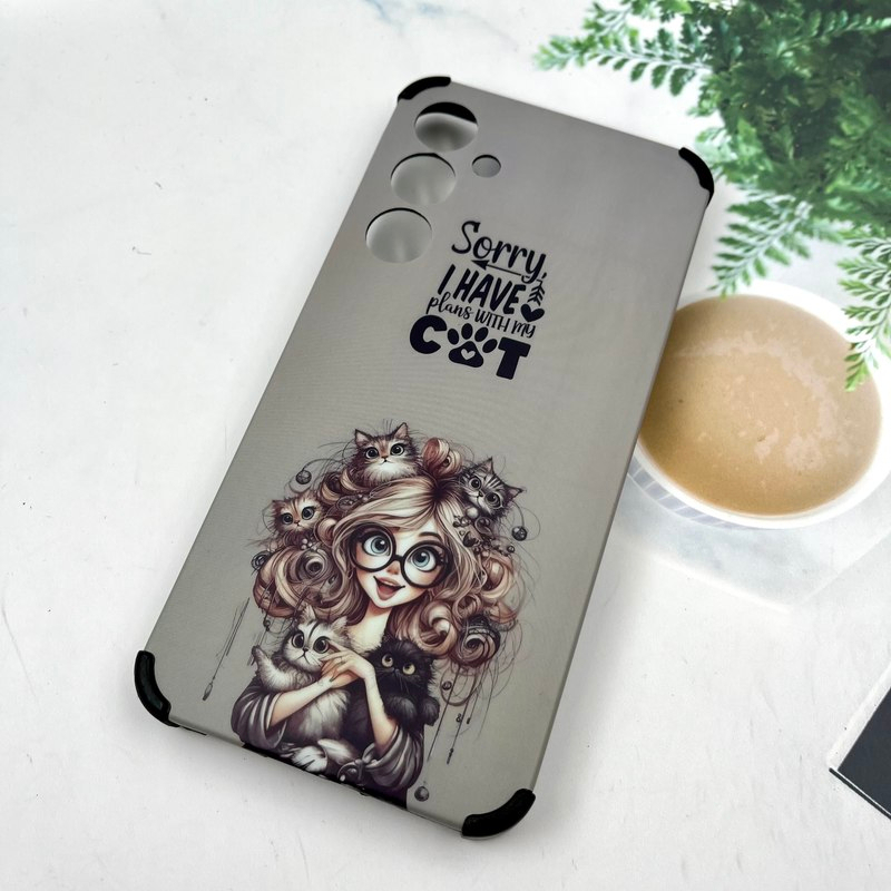  قاب گوشی Galaxy A55 سامسونگ Bumper Case ضد ضربه طرح Girl Design دارای محافظ لنز 