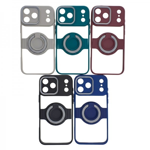  قاب آیفون استندشو محافظ لنزدار Metal Stand 
