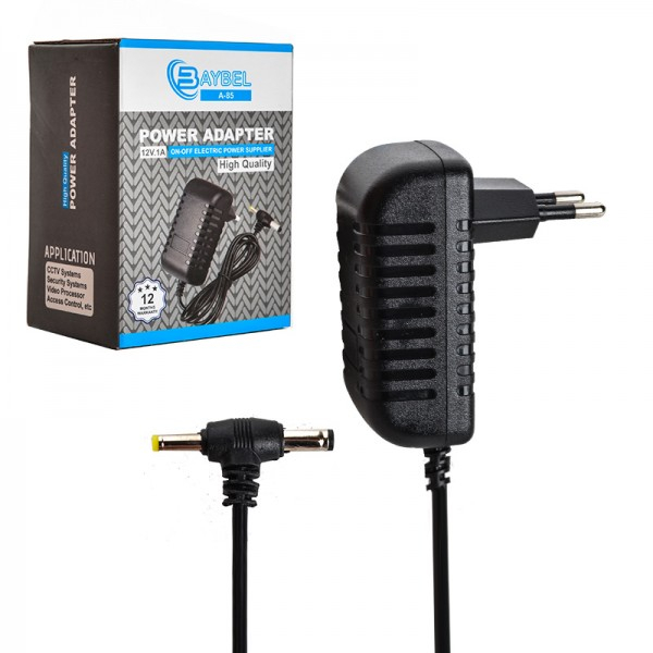  آداپتور دوربین و مودم 12 ولت 1 آمپر 12V/1A (دو سر) بایبل (BAYBEL) مدل A-85 