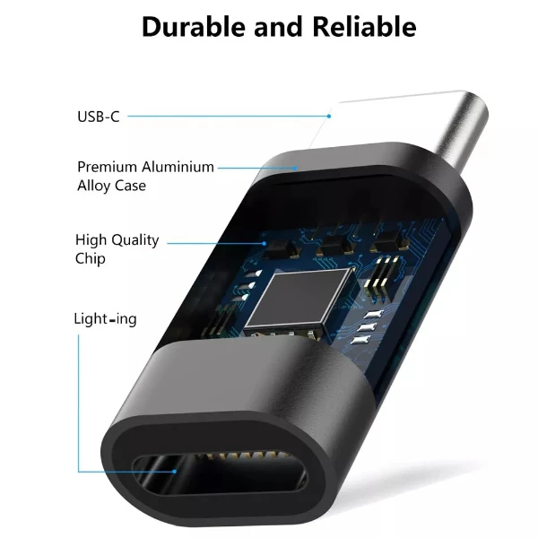  مبدل لایتینگ به USB_C مدل DA_00 