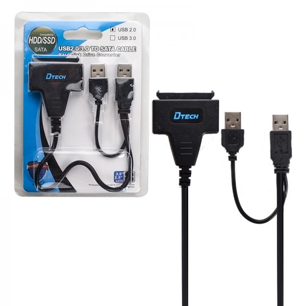 کابل USB2.0 To SATA دی تک (DTECH) مدل 30027