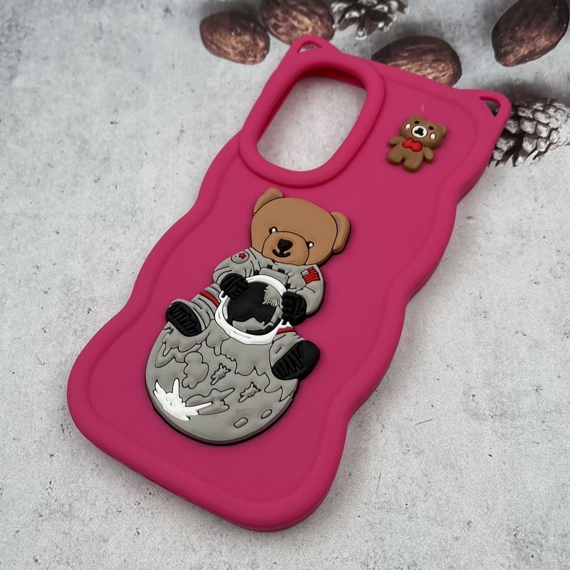  قاب گوشی Galaxy A36 / A56 سامسونگ Teddy Case سیلیکونی گوشدار عروسکی برجسته 