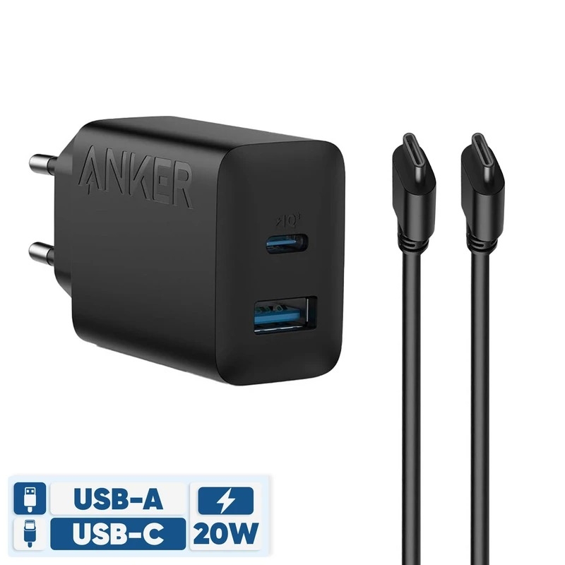  شارژر دیواری 20 وات انکر مدل B2348 به همراه کابل USB-C به طول 1.5 متر 
