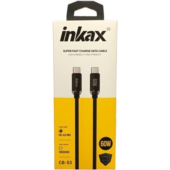  کابل تایپ سی به تایپ سی (Type-C To Type-C) اینکاکس (inkax) طول 1 متر مدل CB-53 