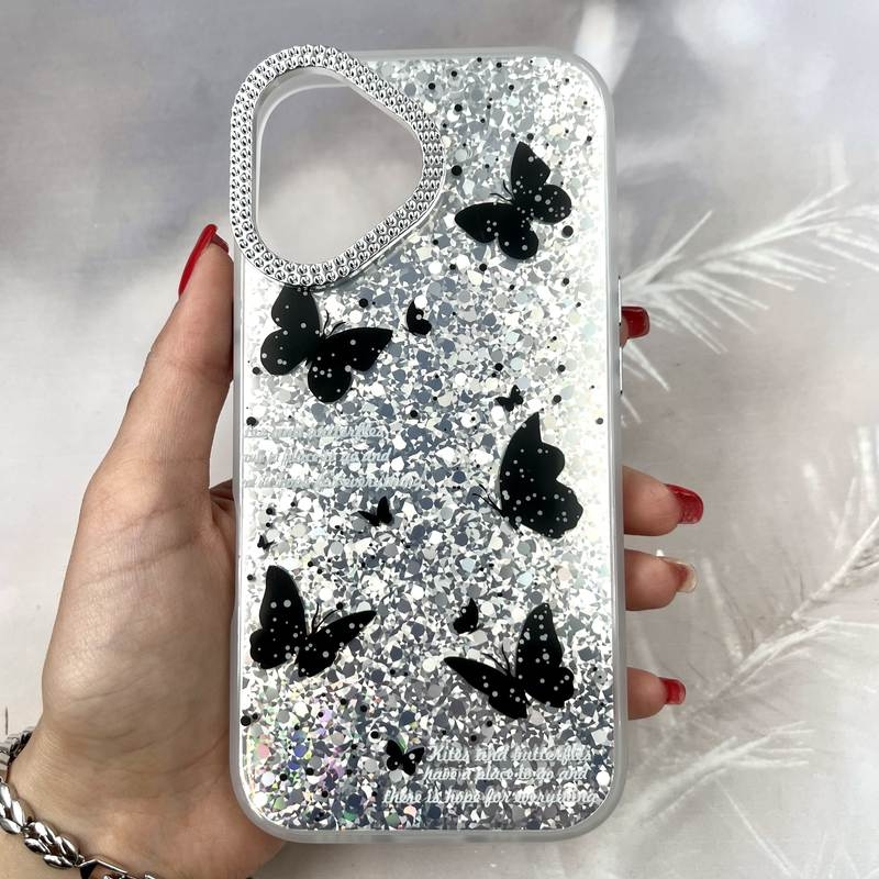  قاب گوشی iPhone 17 آیفون Shine Guard لنز نگین دار 