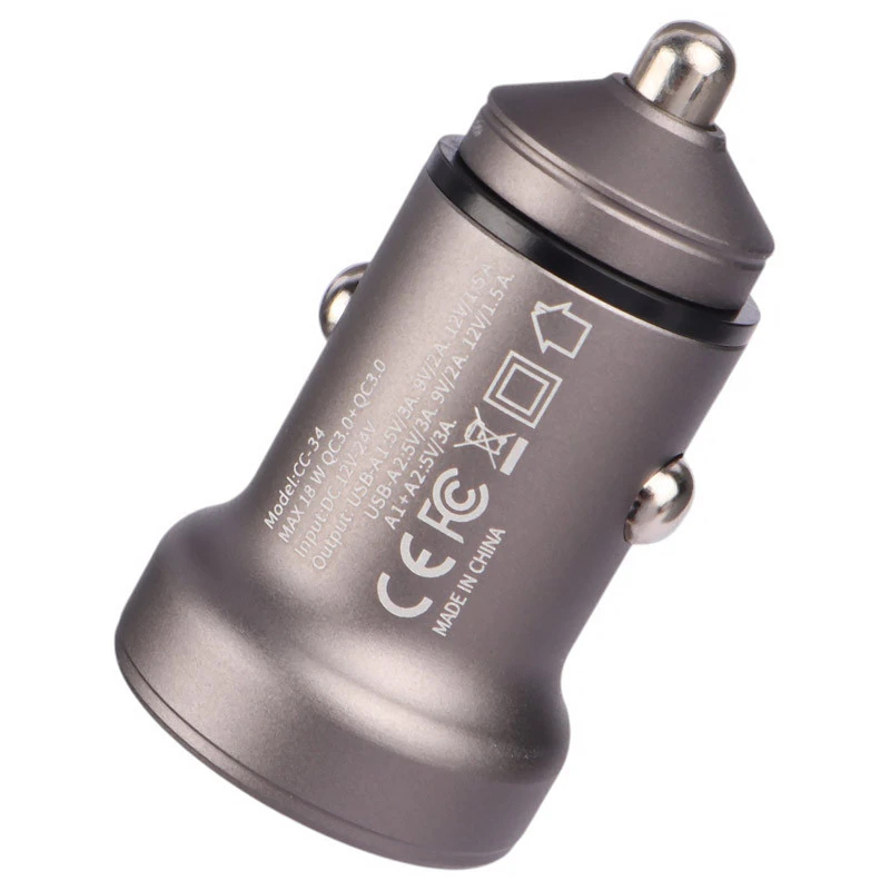  شارژر فندکی Biva CC-34 دو پورت USB با QC 3.0 