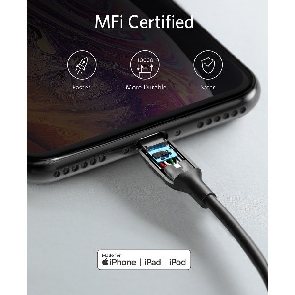  کابل لایتنینگ انکر Anker A8813 PowerLine III طول 1.8 متر 