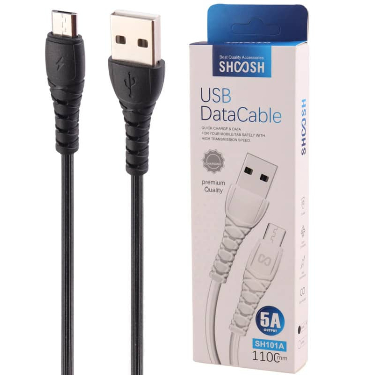 کابل فست شارژ MICRO USB شوش SHOOSH SH-101A 5A 110CM