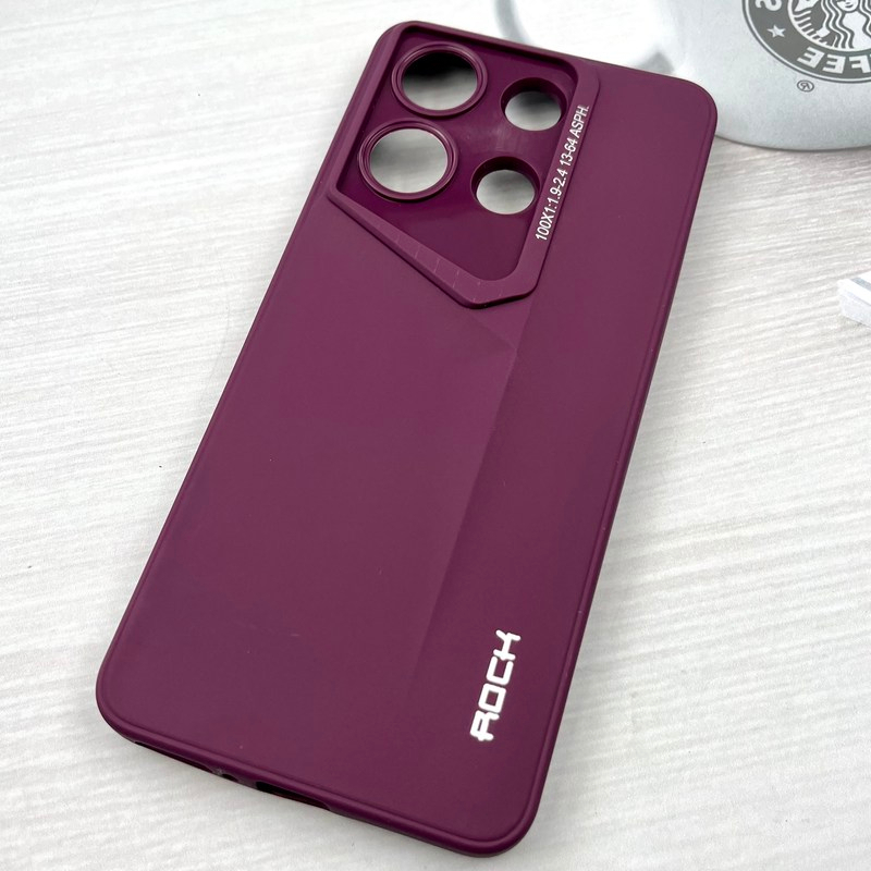  اب گوشی Redmi Note 13 4G شیائومی سیلیکونی Sport Design برجسته Rock محافظ لنز دار بنفش 