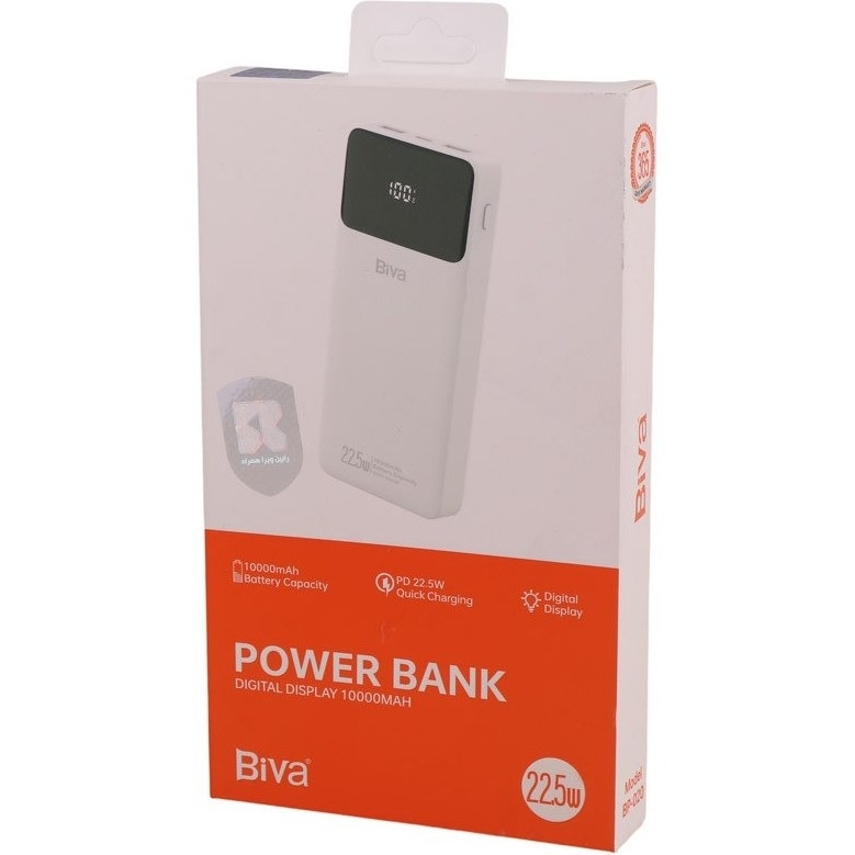  پاوربانک 10000 بیوا Biva BP-020 Power Bank Digital Display توان 22.5 وات 