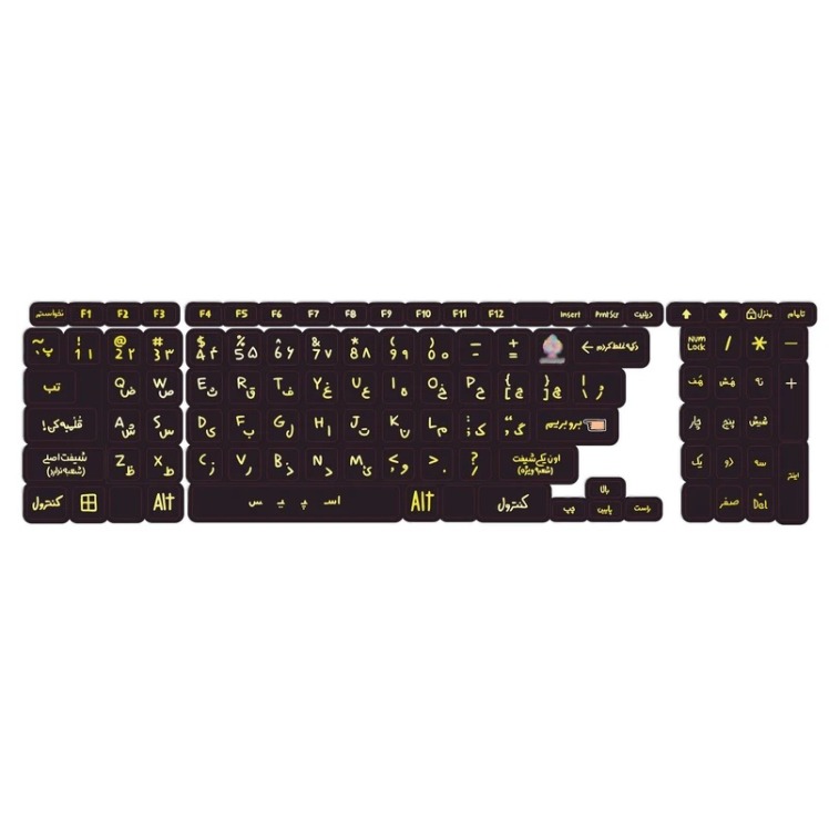 برچسب حروف فارسی کیبورد طرح دکمه غلط کردم مدل مشکی