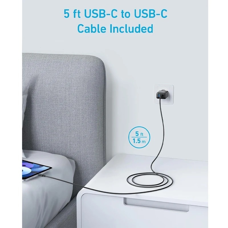  شارژر دیواری 20 وات انکر مدل B2348 به همراه کابل USB-C به طول 1.5 متر 